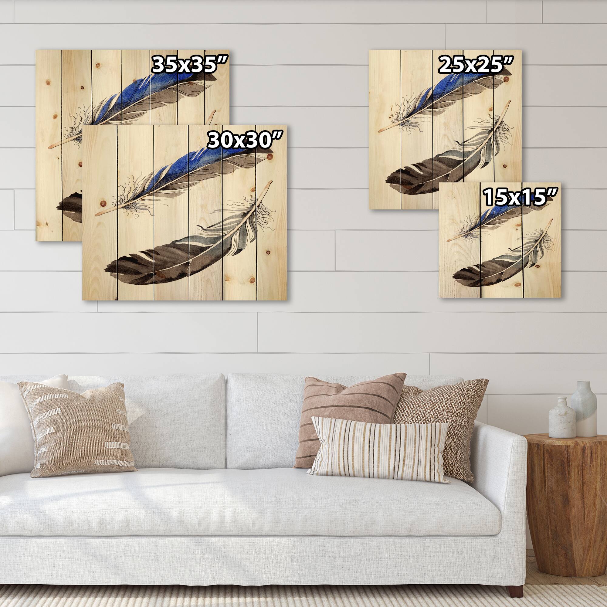 Designart - Colourful Boho Feathers III